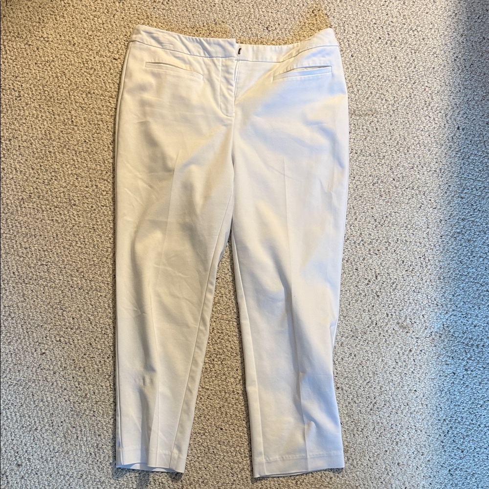 Chico's Fabulously Slimming Cream Ankle Pants